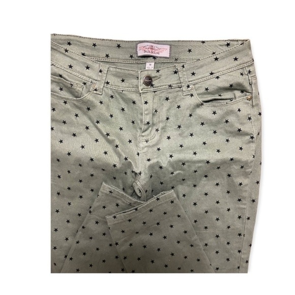 AMERICAN style Denim green stars iris jeans size 11 - Picture 1 of 6